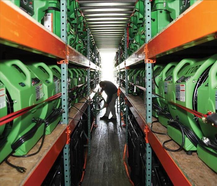 Rows of drying equipment